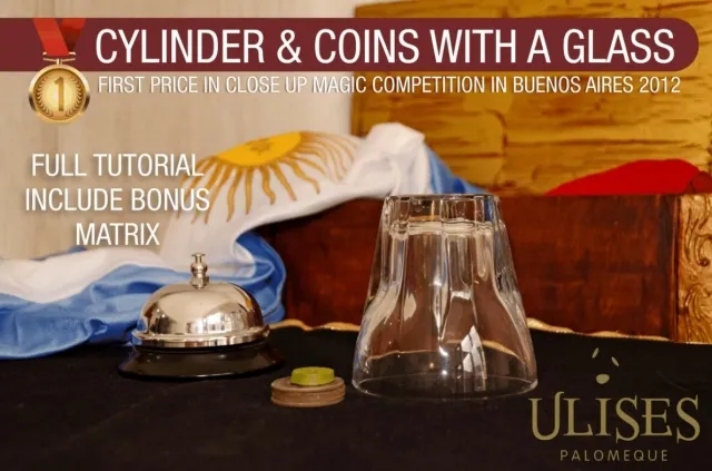 Cylinder and Coins with Glass by Ulises Palomeque (Instant Downl